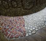 Palladian in travertine star in a restaurant in Rome.